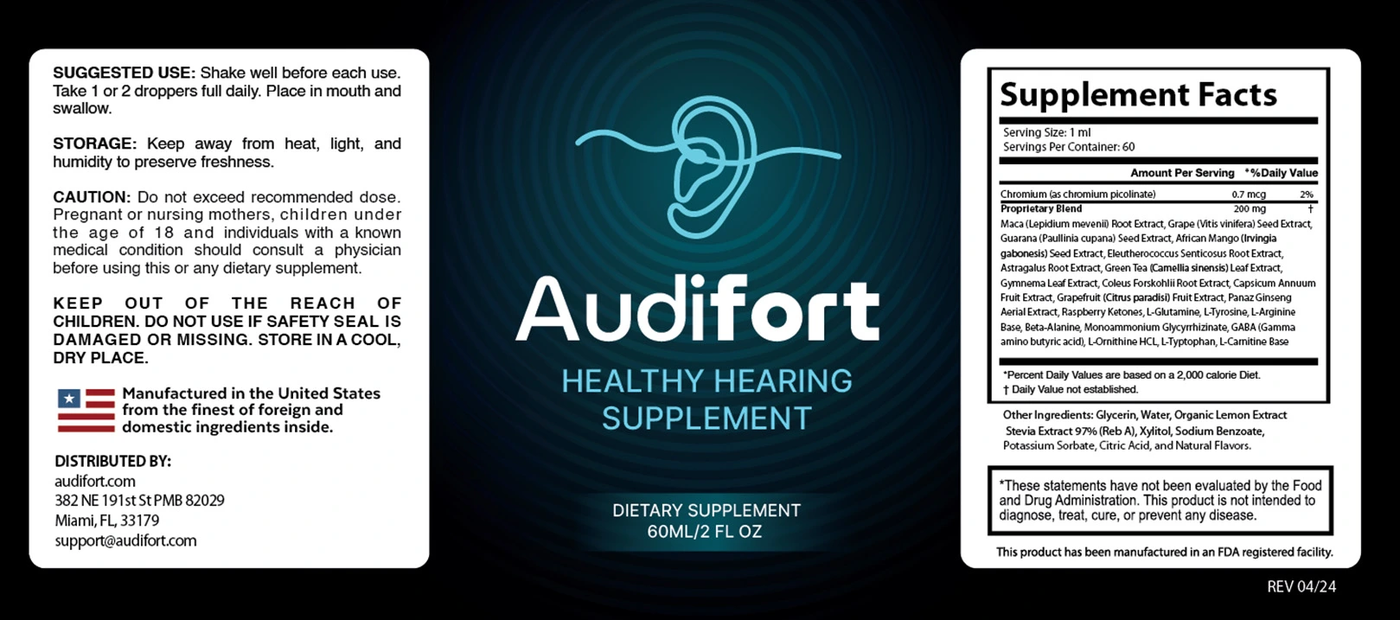 AudiFort supplied label information